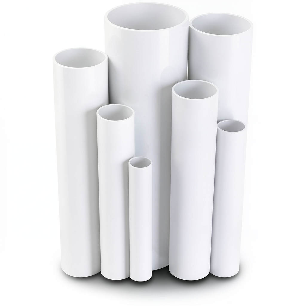 مواسير UPVC ضغط 4 بار قطر خارجي 125 مم سمك 2.5 مم لون أبيض