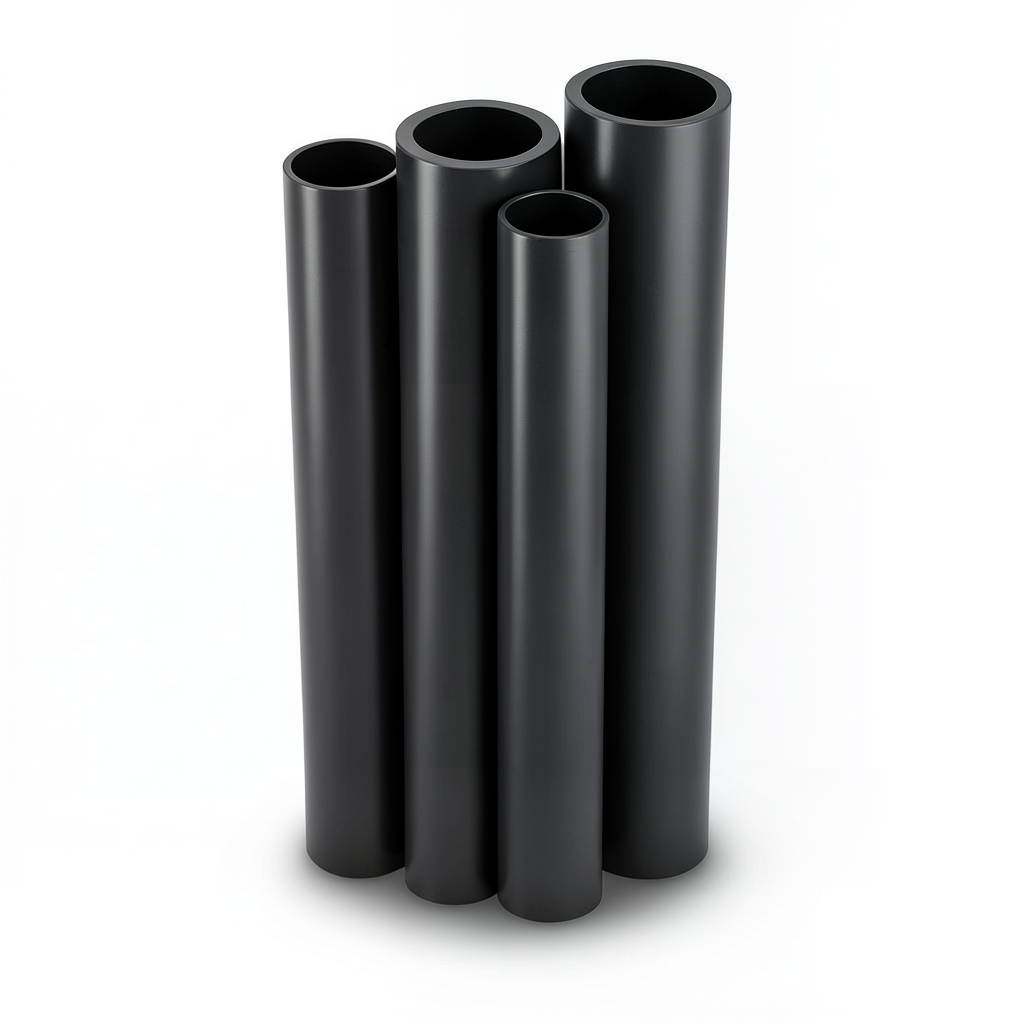HDPE Pipes PE 80 Pressure 10 Bar Outside Diameter 355 mm Thickness 26.1 mm Black