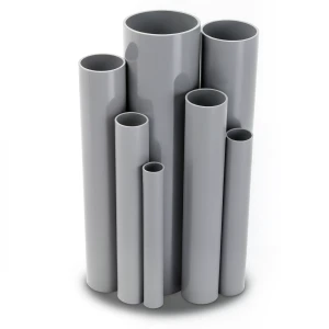 مواسير UPVC ضغط 6 بار قطر خارجي 125 مم سمك 3.7 مم لون رمادي