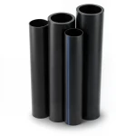أنابيب HDPE PE 80 ضغط 10 بار قطر خارجي 560 مم سمك 41.2 مم لون أسود