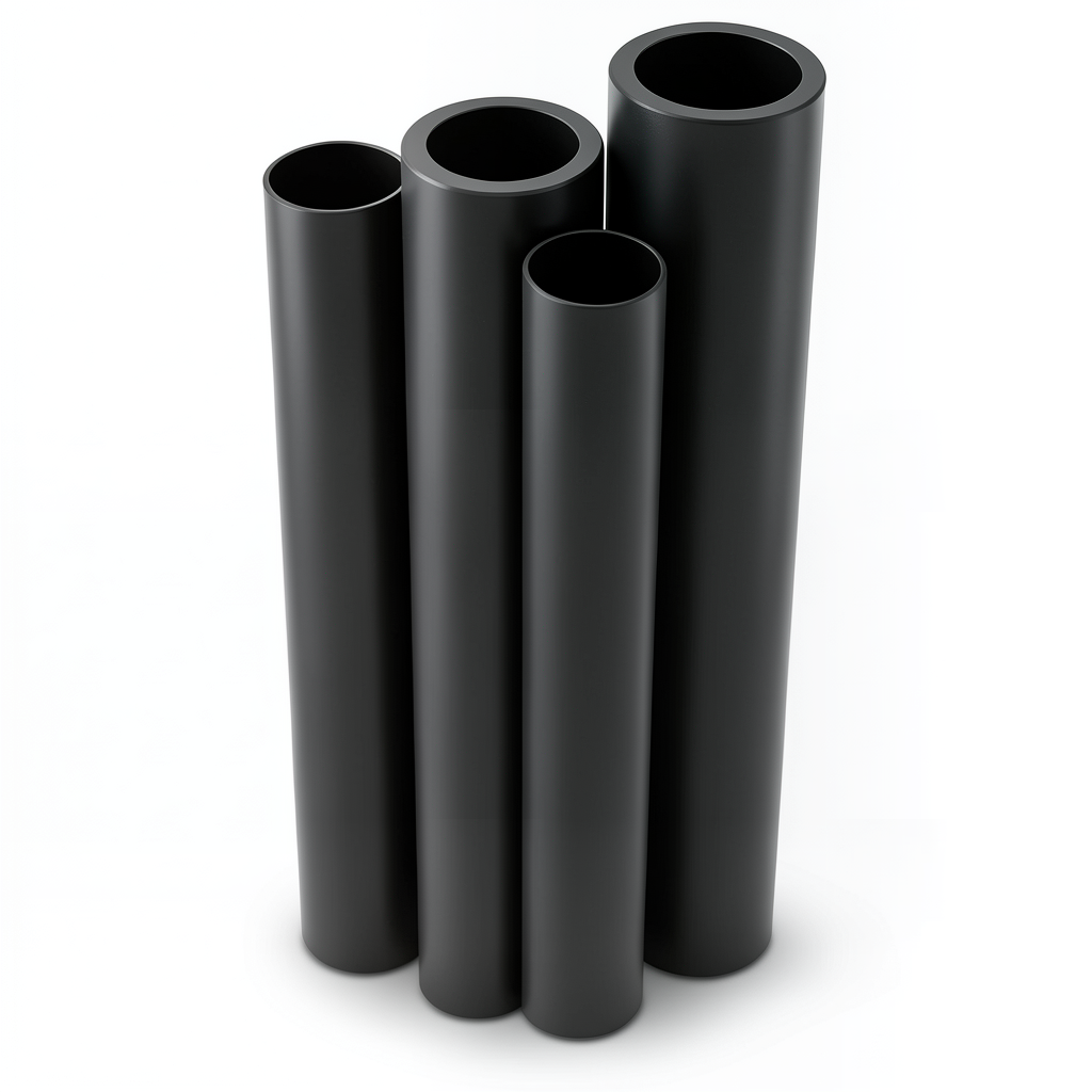 أنابيب HDPE PE 80 ضغط 10 بار قطر 630 مم سمك 46.3 مم لون أسود