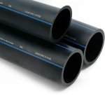مواسير HDPE السعودي PE 100 ضغط 10 بار قطر خارجي 140 مم سمك 8.3 مم لون اسود | مصنع أنظمة الانابيب السعودي (SPS)