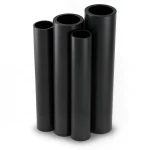 أنابيب HDPE PE 80 ضغط 4.8 بار قطر خارجي 140 مم سمك 8 مم لون أسود