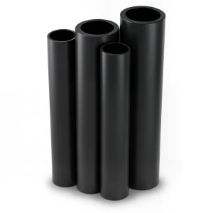 أنابيب HDPE PE 80 ضغط 4.8 بار قطر خارجي 140 مم سمك 8 مم لون أسود
