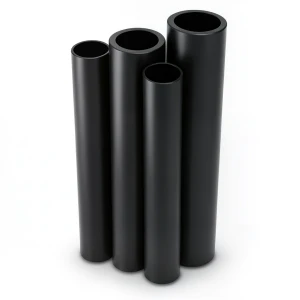 أنابيب HDPE PE 80 ضغط 10 بار قطر خارجي 355 مم سمك 26.1 مم لون أسود