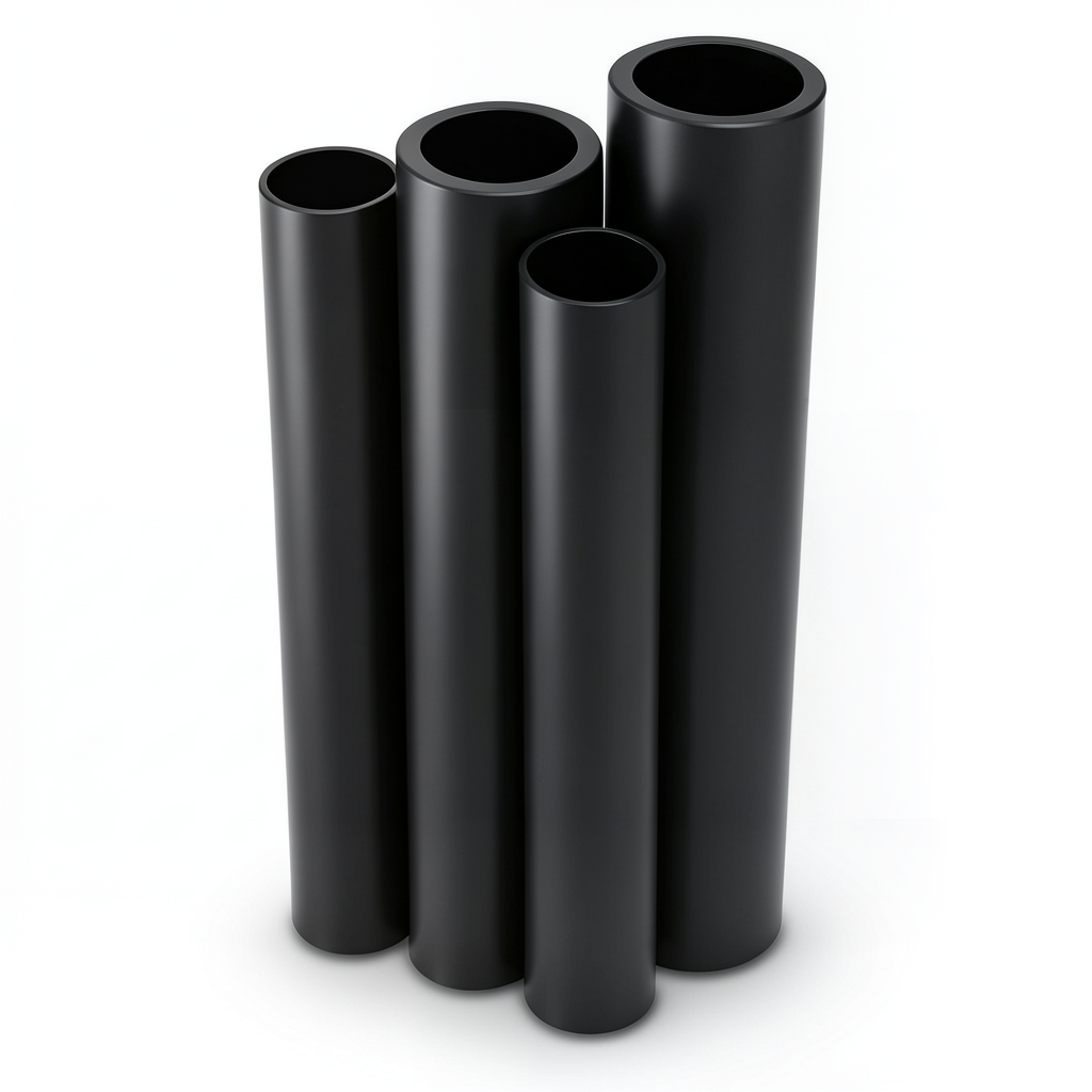 أنابيب HDPE PE 80 ضغط 10 بار قطر خارجي 355 مم سمك 26.1 مم لون أسود
