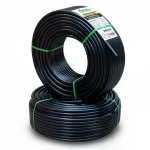 أنابيب HDPE  نيبروبلاست PE 80 ضغط 8 بار قطر خارجي 25 مم سمك 1.8 مم لون اسود
