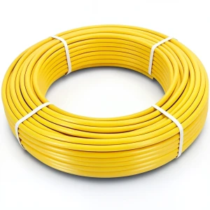 أنابيب HDPE PE 80 ضغط 4.8 بار قطر خارجي 16 مم سمك 2.3 مم لون أصفر