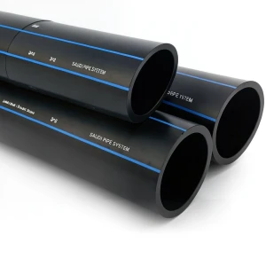 أنابيب HDPE السعودي PE 100 ضغط 16 بار قطر خارجي 90 مم سمك 8.2 مم لون اسود | مصنع أنظمة الانابيب السعودي (SPS)