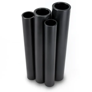 أنابيب HDPE PE 80 ضغط 10 بار قطر 630 مم سمك 46.3 مم لون أسود