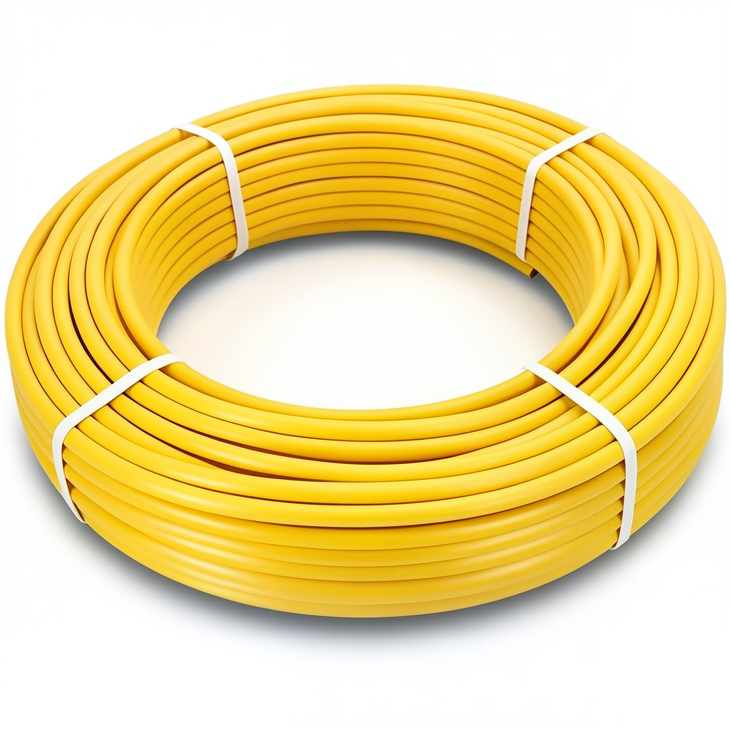 أنابيب HDPE PE 80 ضغط 4.8 بار قطر خارجي 40 مم سمك 2.3 مم لون أصفر