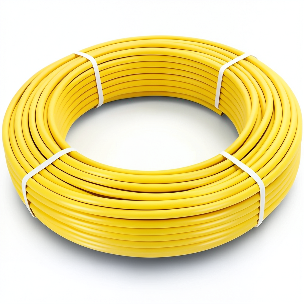 أنابيب HDPE PE 80 ضغط 4.8 بار قطر 50 مم سمك 2.9 مم أصفر