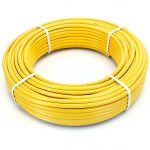 أنابيب HDPE PE 80 ضغط 4.8 بار قطر 75 مم سمك 4.3 مم لون أصفر