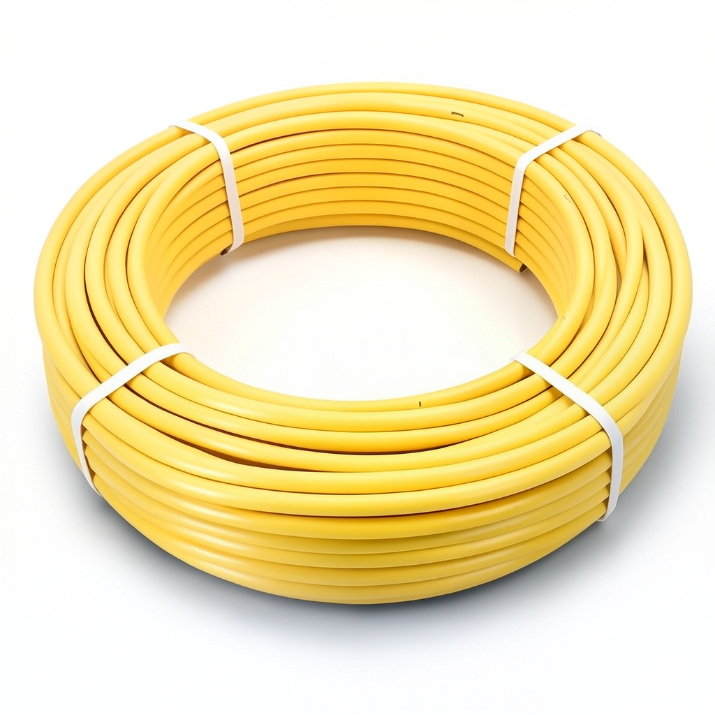 أنابيب HDPE PE 80 ضغط 4.8 بار قطر 90 مم سمك 5.2 مم لون أصفر