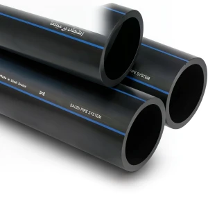 مواسير HDPE PE 100 ضغط 10 بار قطر خارجي 110 مم سمك 6.6 مم لون أسود | مصنع أنظمة الانابيب السعودي (SPS)