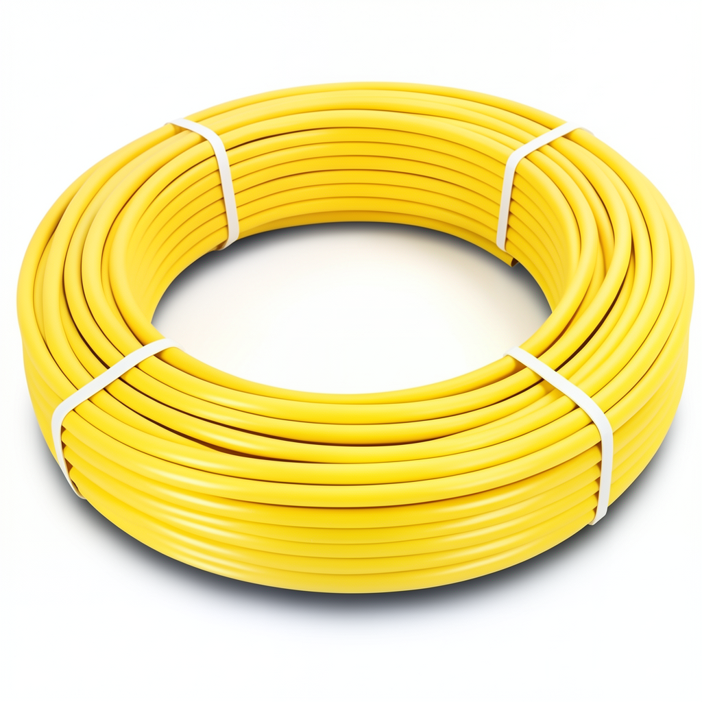 أنابيب HDPE PE 80 ضغط 4.8 بار قطر 110 مم سمك 6.3 مم لون أصفر