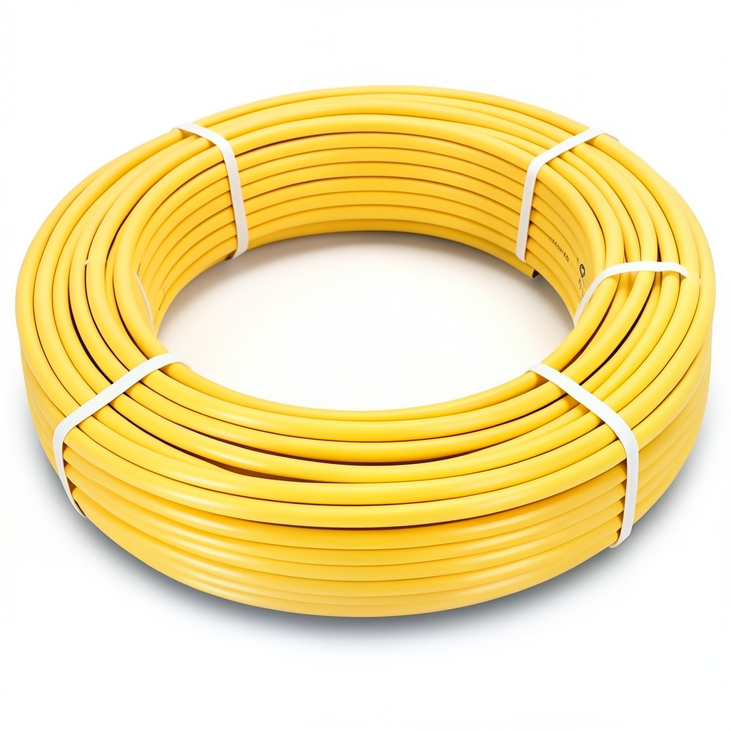 أنابيب HDPE PE 80 ضغط 4.8 بار قطر خارجي 125 مم سمك 7.1 مم لون أصفر