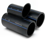 مواسير HDPE السعودي PE 100 ضغط 10 بار قطر خارجي 140 مم سمك 8.3 مم لون اسود | مصنع أنظمة الانابيب السعودي (SPS)