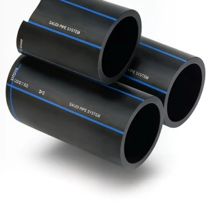 أنابيب HDPE السعودي PE 100 ضغط 16 بار قطر خارجي 140 مم سمك 12.7 مم لون اسود | مصنع أنظمة الانابيب السعودي (SPS)