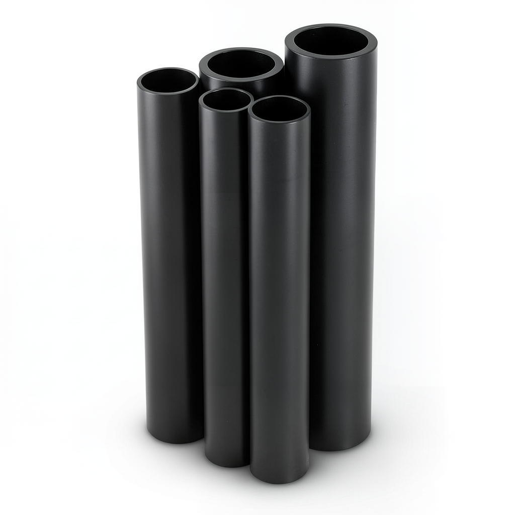 أنابيب HDPE الراجحي PE 100 ضغط 10 بار قطر خارجي 140 مم سمك 12.7 مم لون أسود