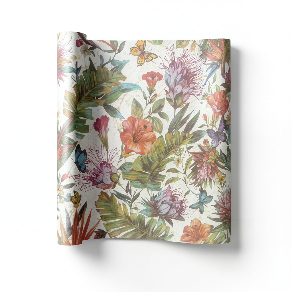 Floral Wall Decoration Length 10m, Multicolor, Model Z80012