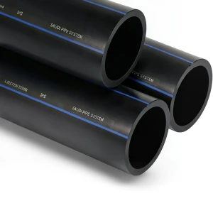 أنابيب HDPE السعودي PE 100 ضغط 10 بار قطر خارجي 125 مم سمك 7.4 مم لون أسود | مصنع أنظمة الانابيب السعودي (SPS)