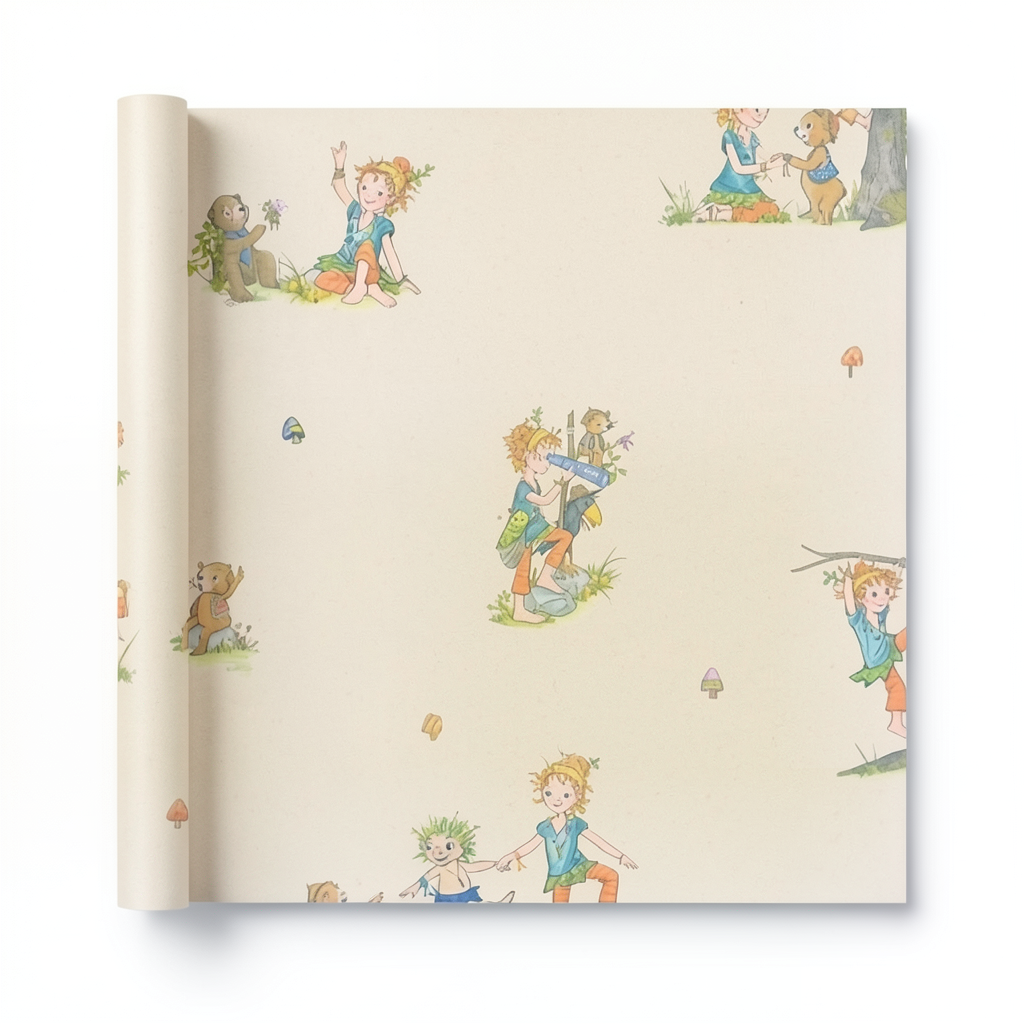 Youth and Children Wallpaper 10m x 0.53m Beige, Model 297409