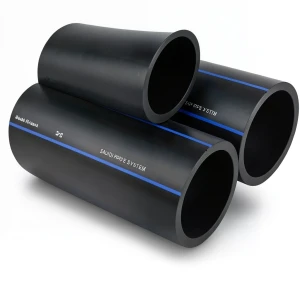 مواسير HDPE PE 100 ضغط 6 بار قطر خارجي 140 مم سمك 5.4 مم لون أسود | مصنع أنظمة الانابيب السعودي (SPS)