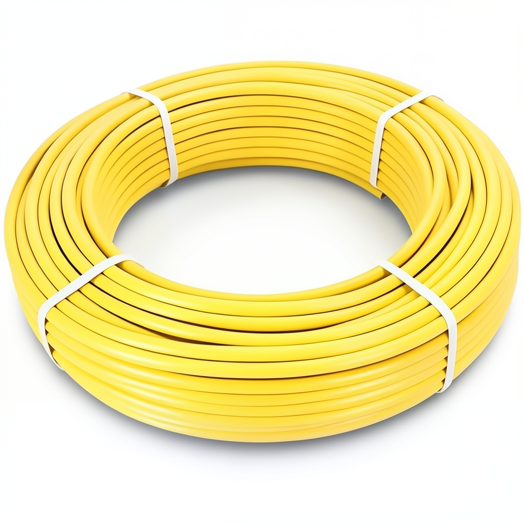أنابيب HDPE PE 80 ضغط 4.8 بار قطر 32 مم سمك 2.3 مم لون أصفر