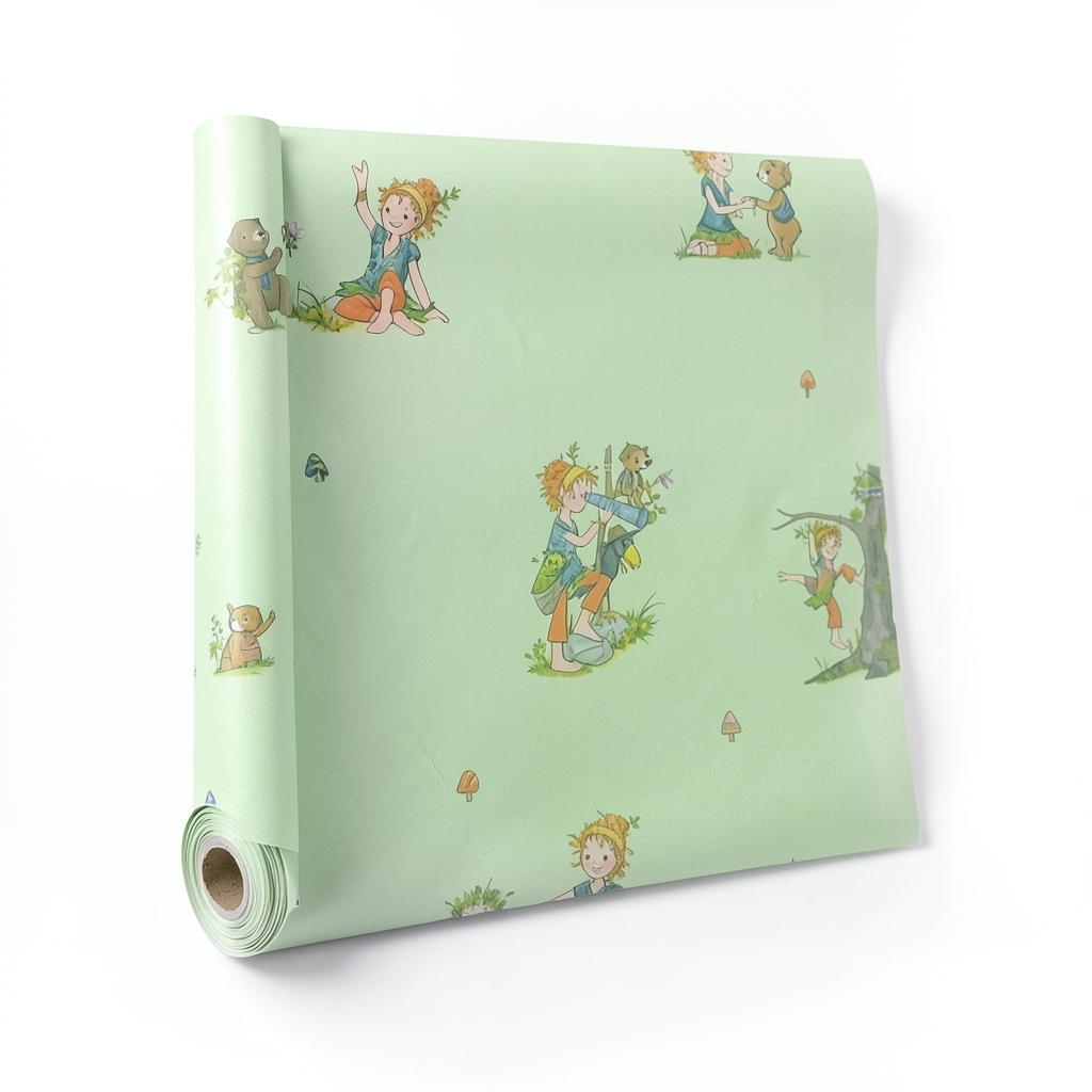 Youth and Children Wall Decoration 10m x 0.53m Light Green