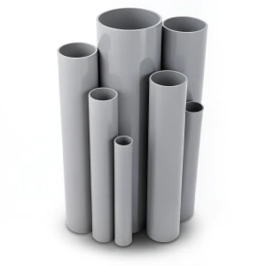 مواسير UPVC ضغط اسمي 2.5 بار قطر خارجي 140 مم سمك 1.8 مم لون رمادي
