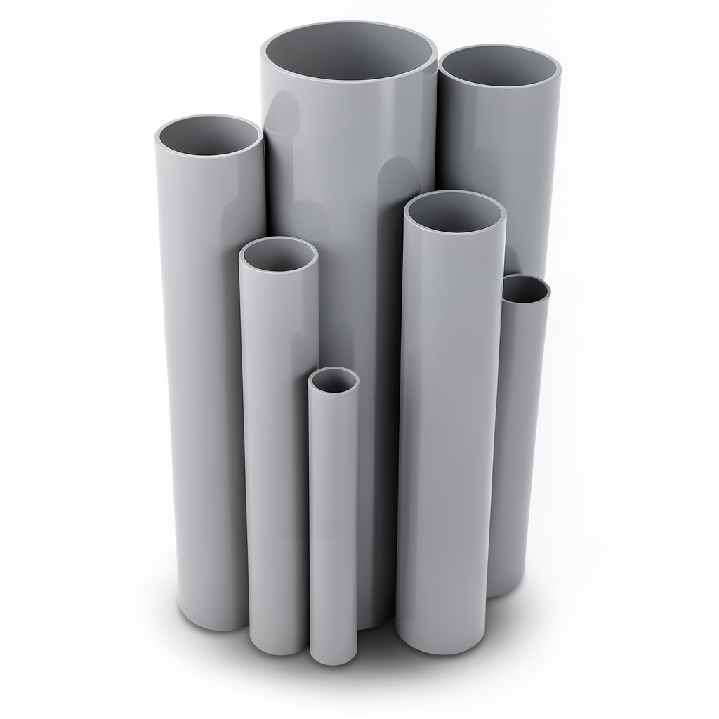 UPVC Pipes Nominal Pressure 2.5 Bar Outside Diameter 140 mm Thickness 1.8 mm Gray