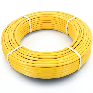 أنابيب HDPE PE 80 ضغط 4.8 بار قطر 90 مم سمك 5.2 مم لون أصفر