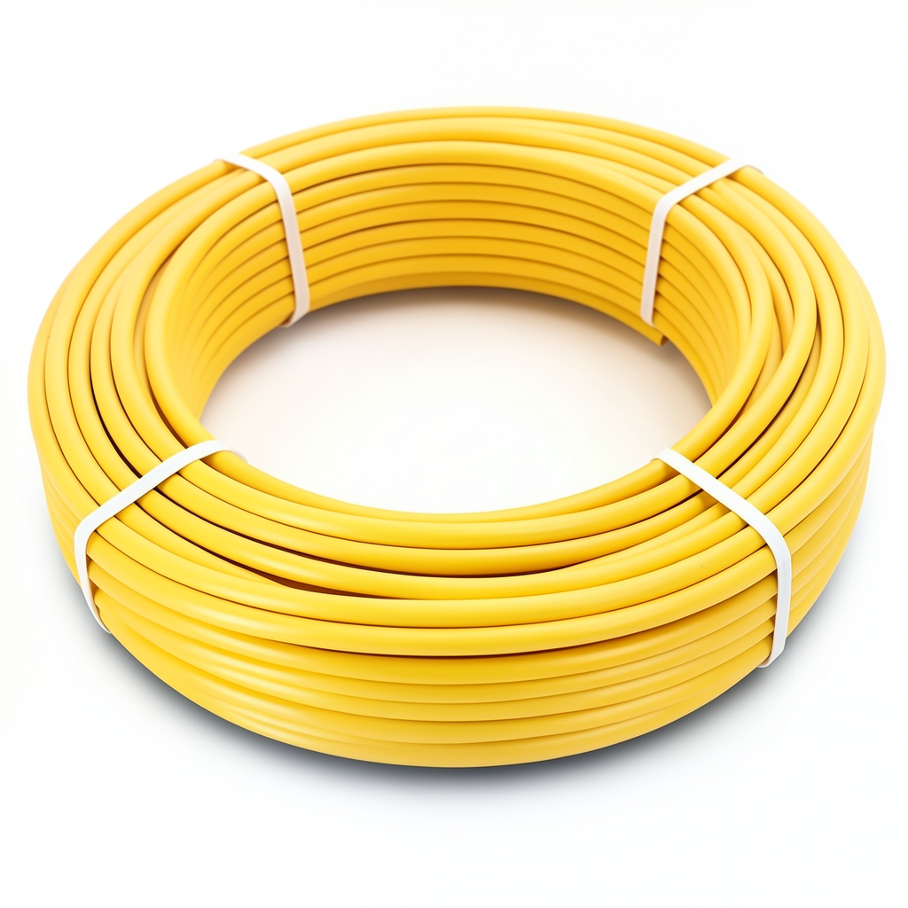 أنابيب HDPE PE 80 ضغط 4.8 بار قطر 110 مم سمك 6.3 مم لون أصفر