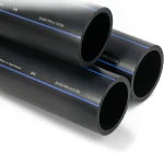 أنابيب HDPE السعودي PE 100 ضغط 10 بار قطر خارجي 160 مم سمك 9.5 مم لون اسود | مصنع أنظمة الانابيب السعودي (SPS)