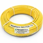 أنابيب HDPE نيبروبلاست  PE 80 ضغط 8 بار قطر خارجي 25 مم سمك 1.8 مم لون أصفر 