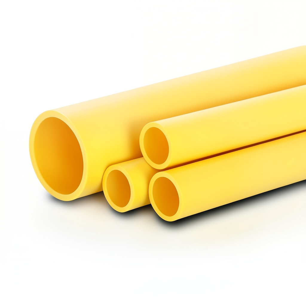 أنابيب HDPE الراجحي PE 80 ضغط 6 بار قطر 280 مم سمك 15.9 مم لون أصفر