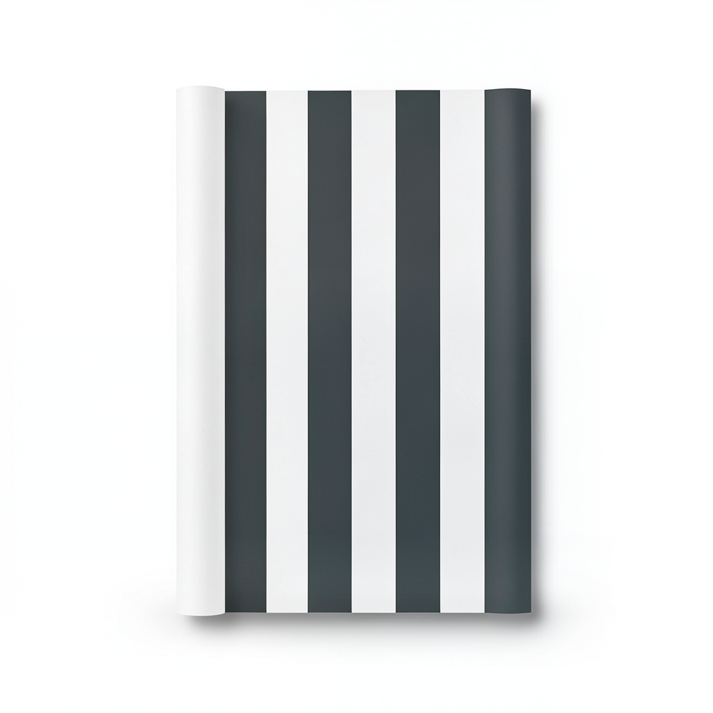 Youth and Children Wallpaper 10m x 0.53m White and Dark Gray