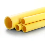 أنابيب HDPE PE 100 ضغط 6 بار قطر خارجي 315 مم سمك 17.9 مم لون أصفر
