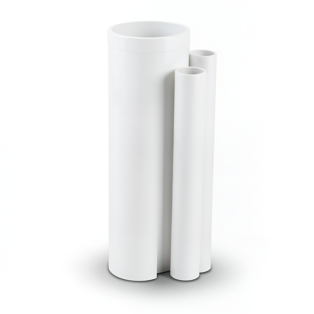 مواسير UPVC ضغط 2.5 بار قطر خارجي 140 مم سمك 1.8 مم لون أبيض