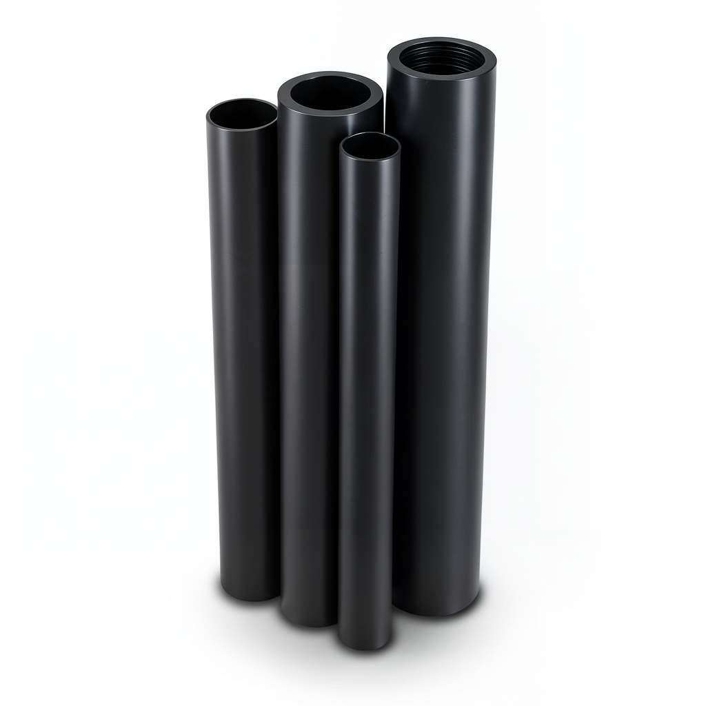 مواسير HDPE PE 100 ضغط 6 بار قطر 280 مم سمك 15.9 مم لون أسود
