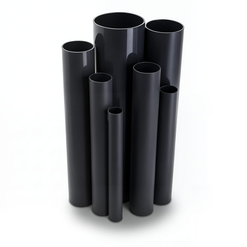 مواسير UPVC ضغط 2.5 بار قطر خارجي 140 مم سمك 1.8 مم لون اسود
