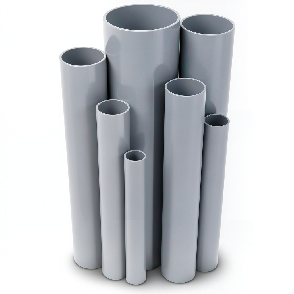 UPVC Pipes Nominal Pressure 2.5 Bar Outside Diameter 140 mm Thickness 1.8 mm Gray