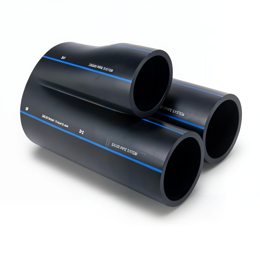 SPS HDPE Pipes PE 100 Pressure 16 Bar Outside Diameter 225 mm Thickness 20.5 mm Black | Saudi Pipes Systems (SPS)