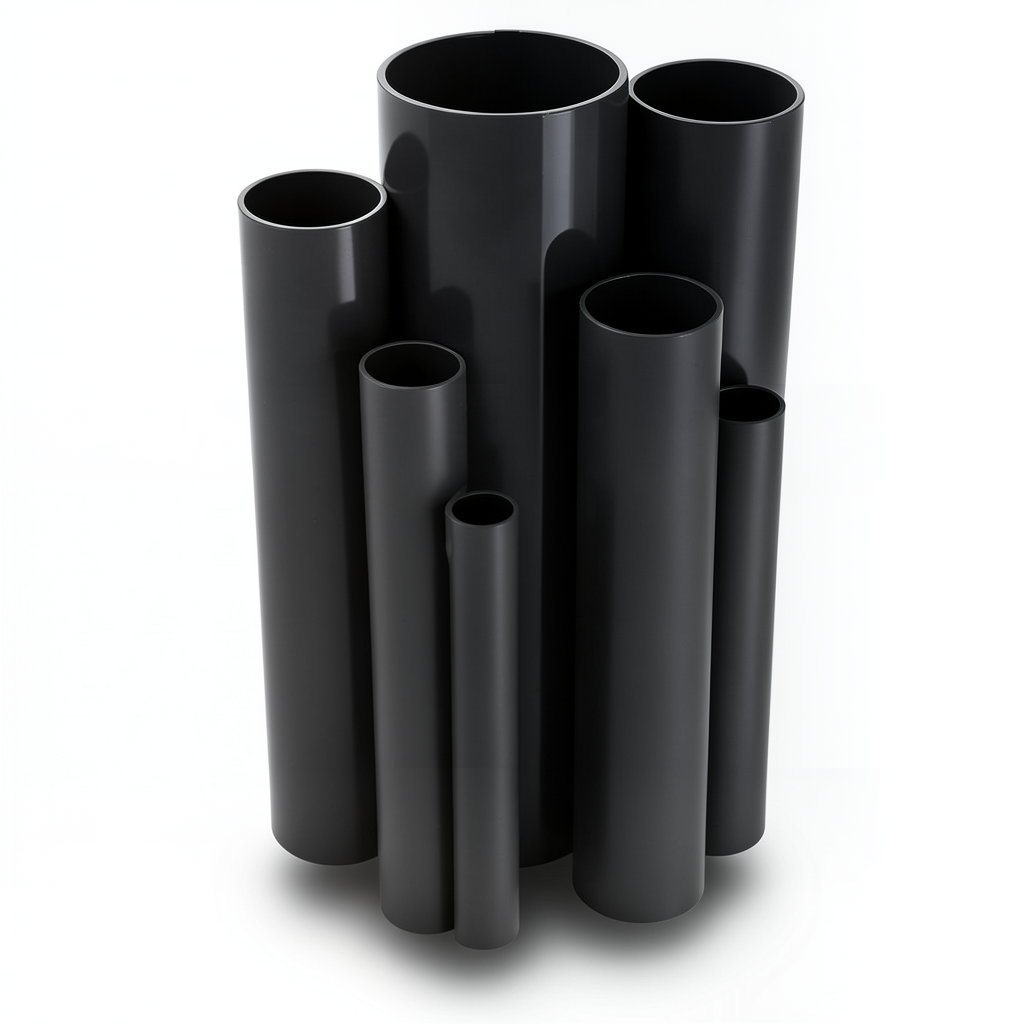 مواسير UPVC ضغط 2.5 بار قطر خارجي 140 مم سمك 1.8 مم لون اسود