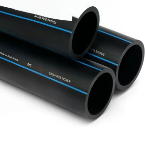 SPS HDPE Pipes PE 100 Pressure 6 Bar Outside Diameter 160 mm Thickness 6.2 mm Black | Saudi Pipes Systems (SPS)