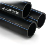 مواسير HDPE PE 100 ضغط 6 بار قطر خارجي 280 مم سمك 10.7 مم لون أسود | مصنع أنظمة الانابيب السعودي (SPS)