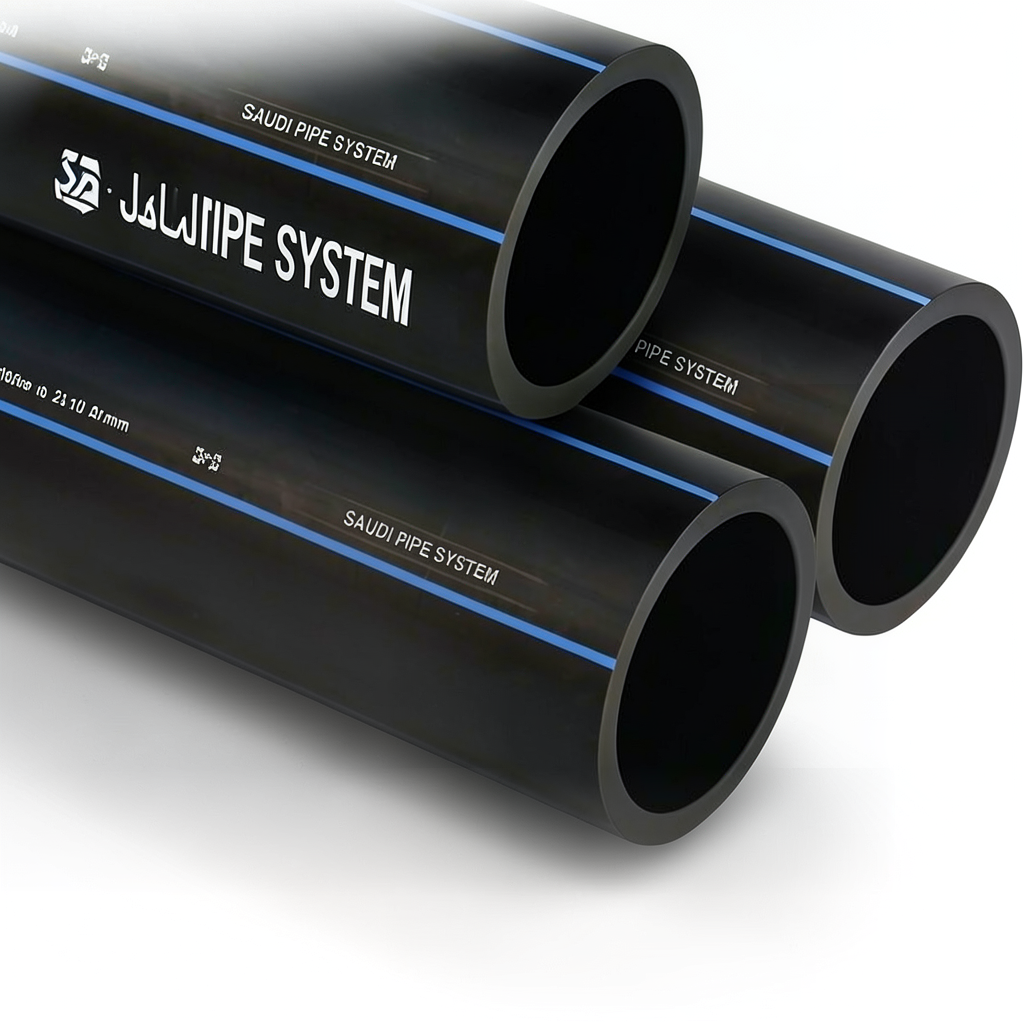 SPS HDPE Pipe PE 100 Pressure 6 Bar Outside Diameter 280 mm Thickness 10.7 mm Black | Saudi Pipes Systems (SPS)
