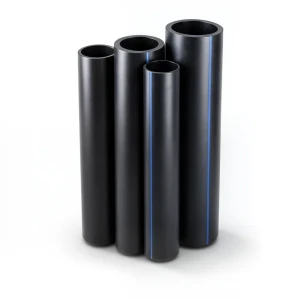 مواسير HDPE بولي ايثيلين عالي الكثافة PE 100 ضغط 6 بار قطر خارجي 225 مم سمك 12.8 مم لون أسود
