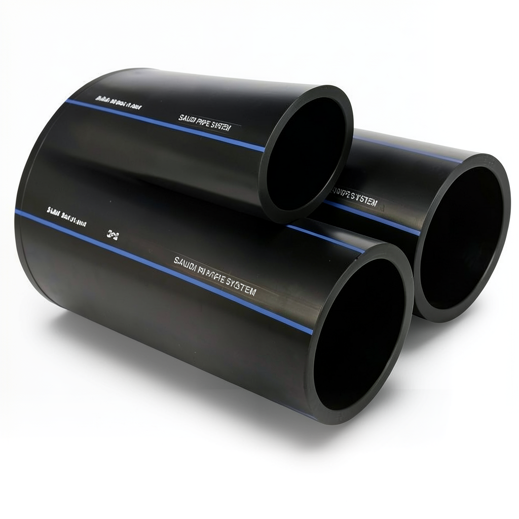 SPS HDPE Pipes PE 100 Pressure 16 Bar OD 280 mm Thickness 25.4 mm Black | Saudi Pipes Systems (SPS)